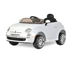 B90106 Voiture électrique pour enfants FIAT 500C siège en cuir 12V télécommandée