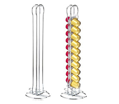 365960 Porte-capsules café pour 18 capsules WELKHOME en métal 2 colonnes