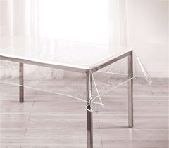 302996 Nappe rectangulaire toile cirée PVC 140x275 cm imperméable transparente