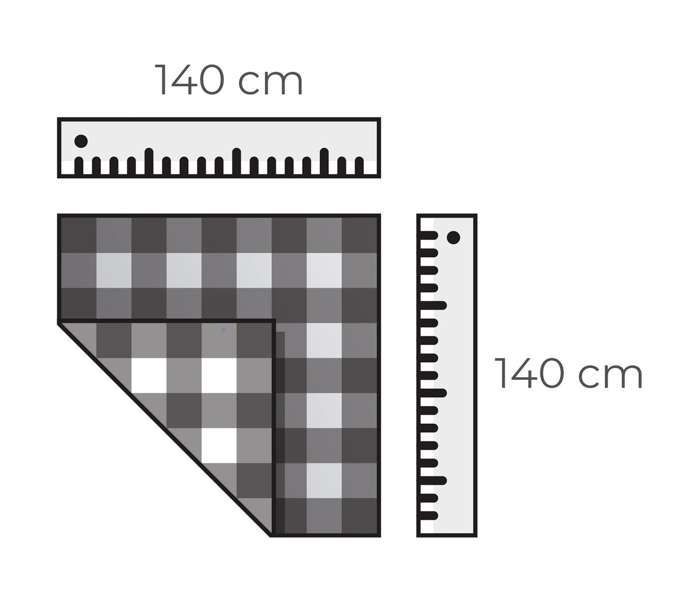 302965 Nappe carrée toile cirée en PVC 140 x 140 cm imperméable et transparente