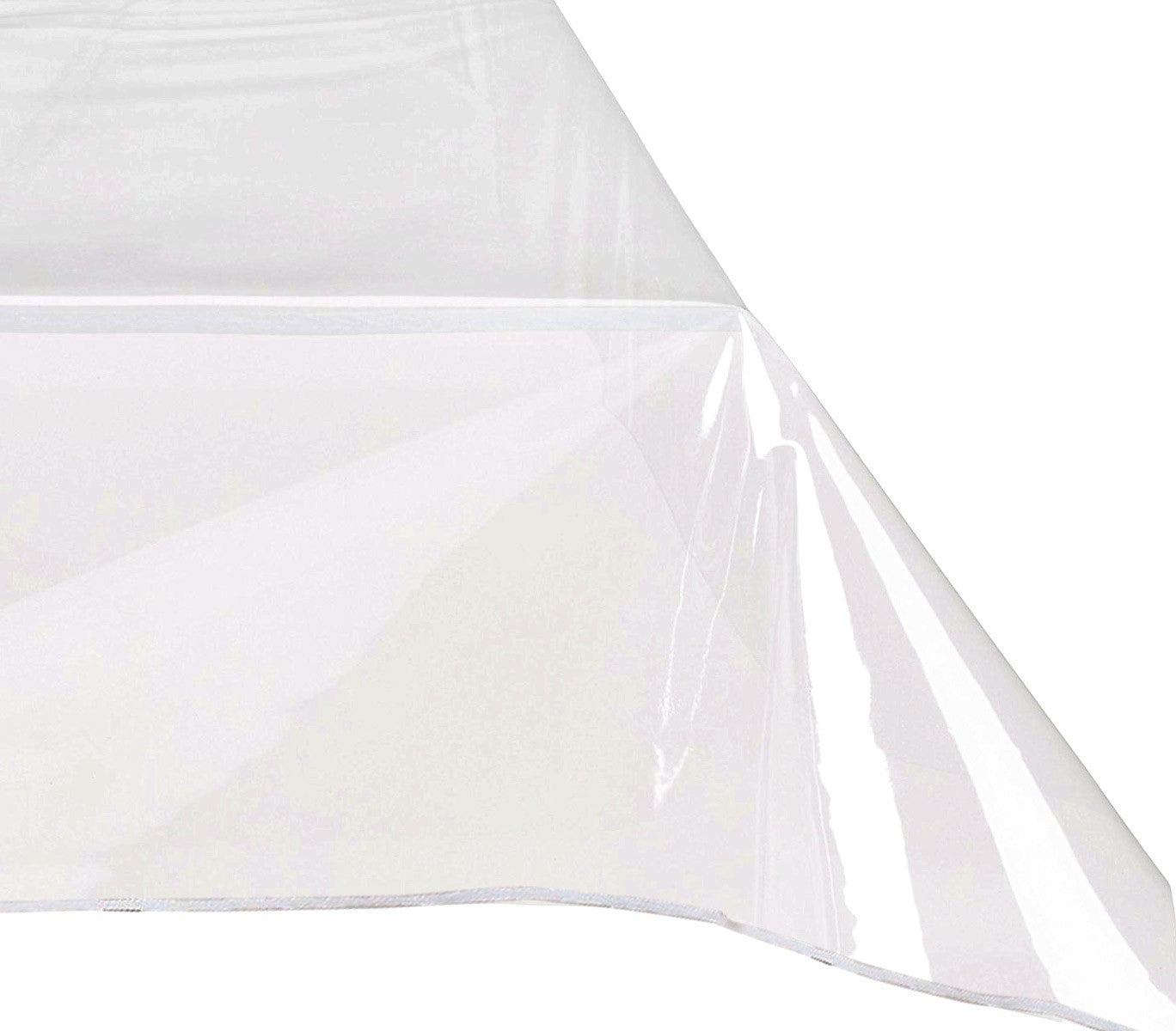 302965 Nappe carrée toile cirée en PVC 140 x 140 cm imperméable et transparente