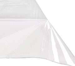 302965 Nappe carrée toile cirée en PVC 140 x 140 cm imperméable et transparente