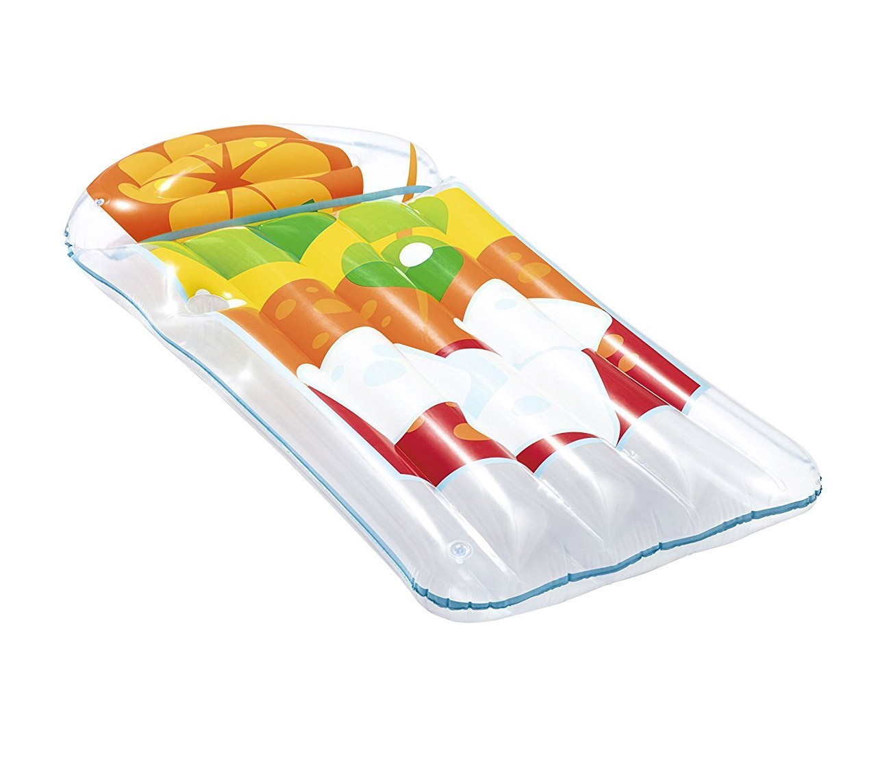 44037 Matelas boisson tropicale 190 x 99 cm avec poignées et porte-gobelet