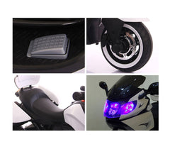 B37500 Moto électrique pour enfant SIDNEY lumières et sons 12V valises latérales