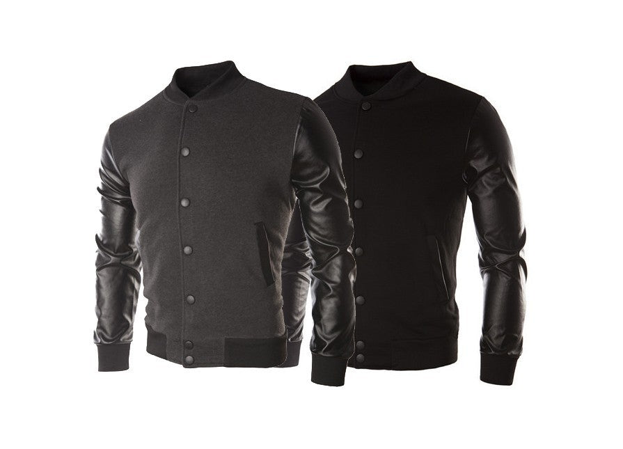 Manteau d'hiver - Blouson - veste simili cuir homme