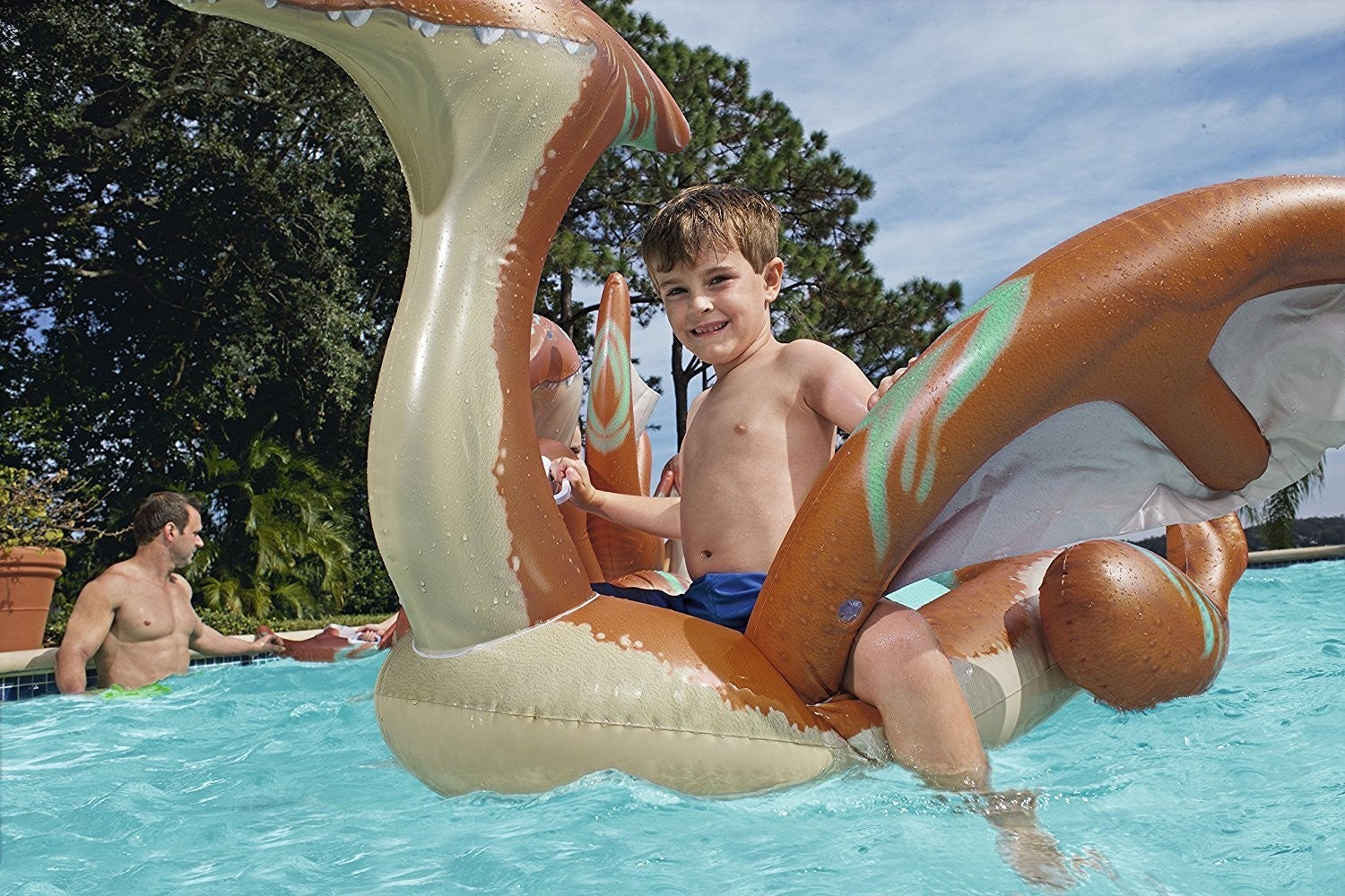 41105 Ptérodactyle gonflable à chevaucher 135 x 198 cm BESTWAY avec poignées