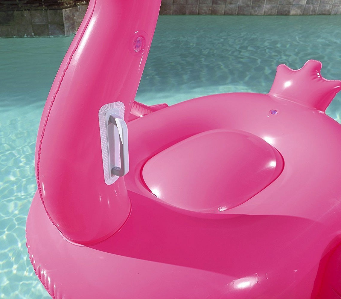 41099 Flamant gonflable à chevaucher 135 x 119 cm BESTWAY avec poignées