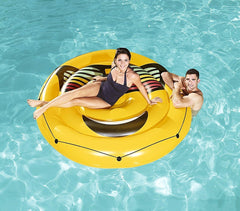 43139 Matelas Géant de Piscine Smiley lunettes de soleil diamètre 188 cm Bestway