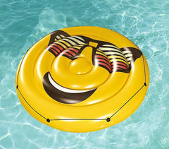 43139 Matelas Géant de Piscine Smiley lunettes de soleil diamètre 188 cm Bestway