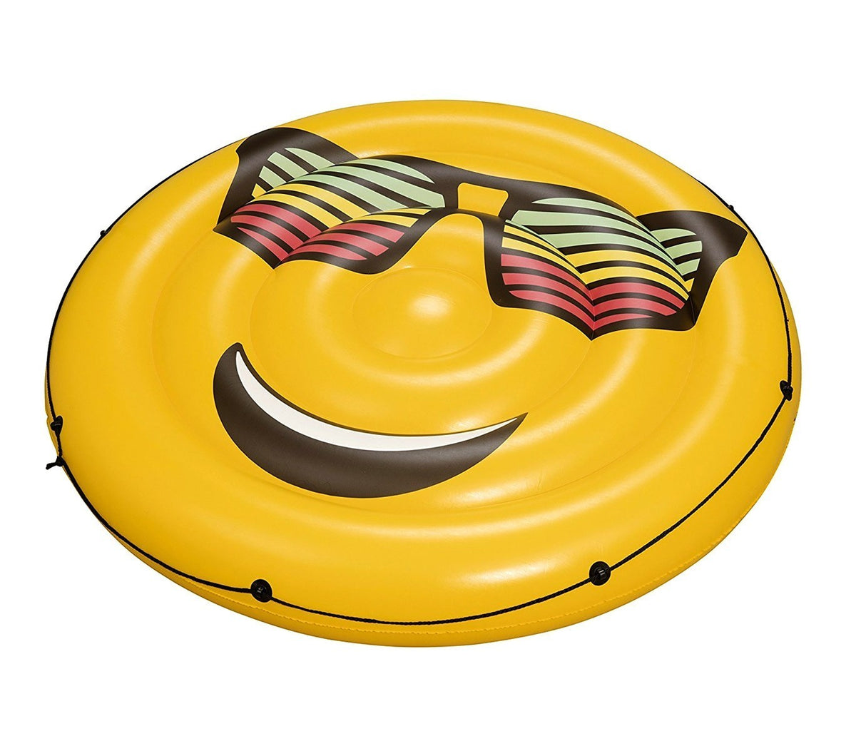 43139 Matelas Géant de Piscine Smiley lunettes de soleil diamètre 188 cm Bestway