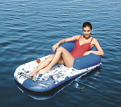 43130 Matelas détente de piscine BESTWAY Coolerz 231x107 cm avec porte-gobelet