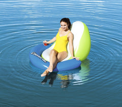 43136 Matelas détente de piscine Sit-N-Sun Coolerz 150x140 cm avec porte-gobelet