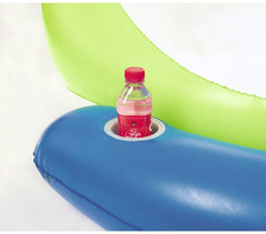 43136 Matelas détente de piscine Sit-N-Sun Coolerz 150x140 cm avec porte-gobelet