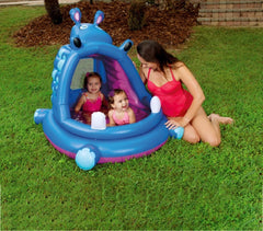 52218 Pataugeoire gonflable hippopotame avec marquise 112 x 99 x 97 cm Bestway