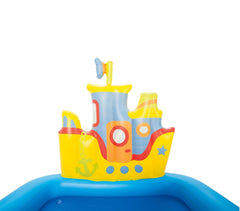 52211 Aire de jeux gonflable aquatique bateau poissons et canne 140x130x104 cm