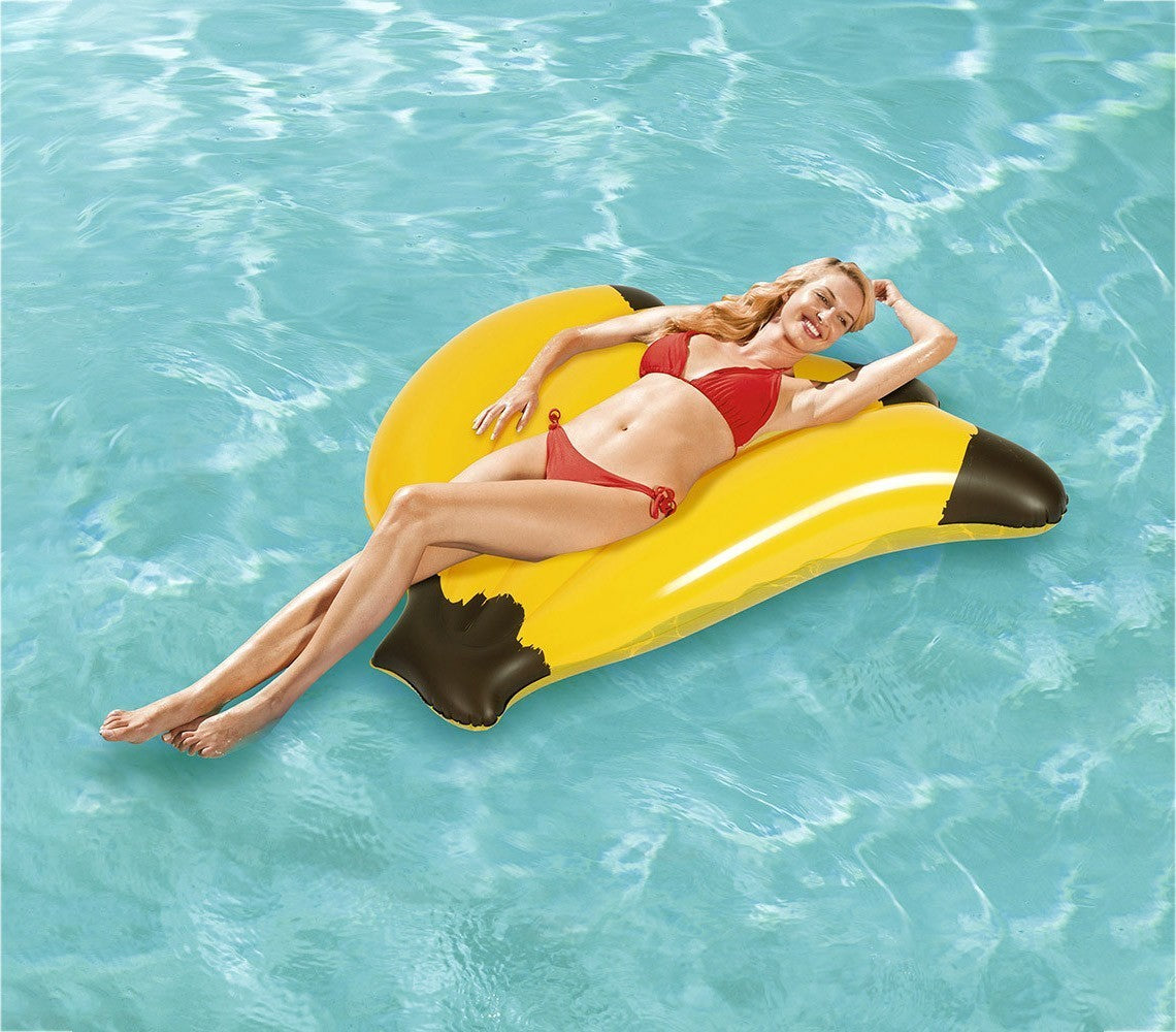 43160 Matelas gonflable modèle Banane jaune 139 x 129 cm Bestway