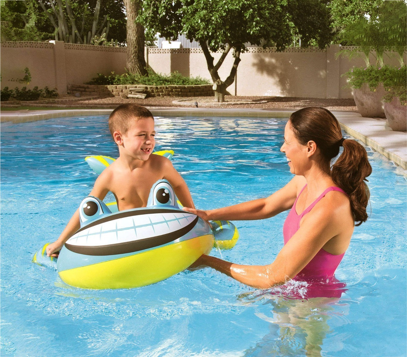 34085 Piscine gonflable tête d'animal poisson Pool Float 107x98 cm Bestway