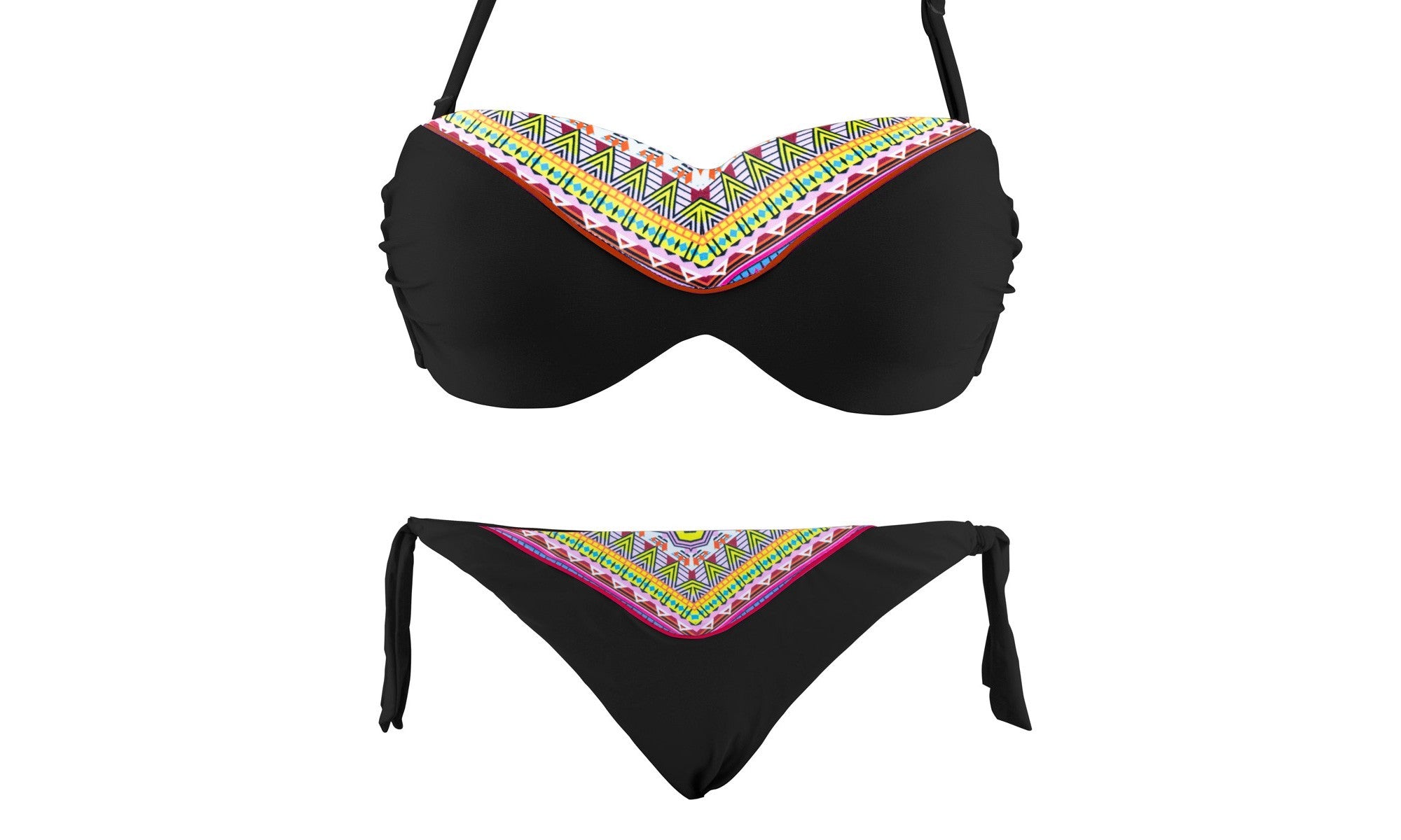 CY9927  Maillot de bain bikini rembourrés  mod. NICLA avec fantaisie géométrique