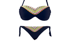 CY9927  Maillot de bain bikini rembourrés  mod. NICLA avec fantaisie géométrique