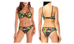 G1662  Maillot de bain bikini rembourrés  mod. FRUIT fantaisie de fruits