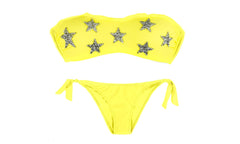 DW8861 Maillot de bain bikini bandeau mod. LYCIA fantaisie d'étoille
