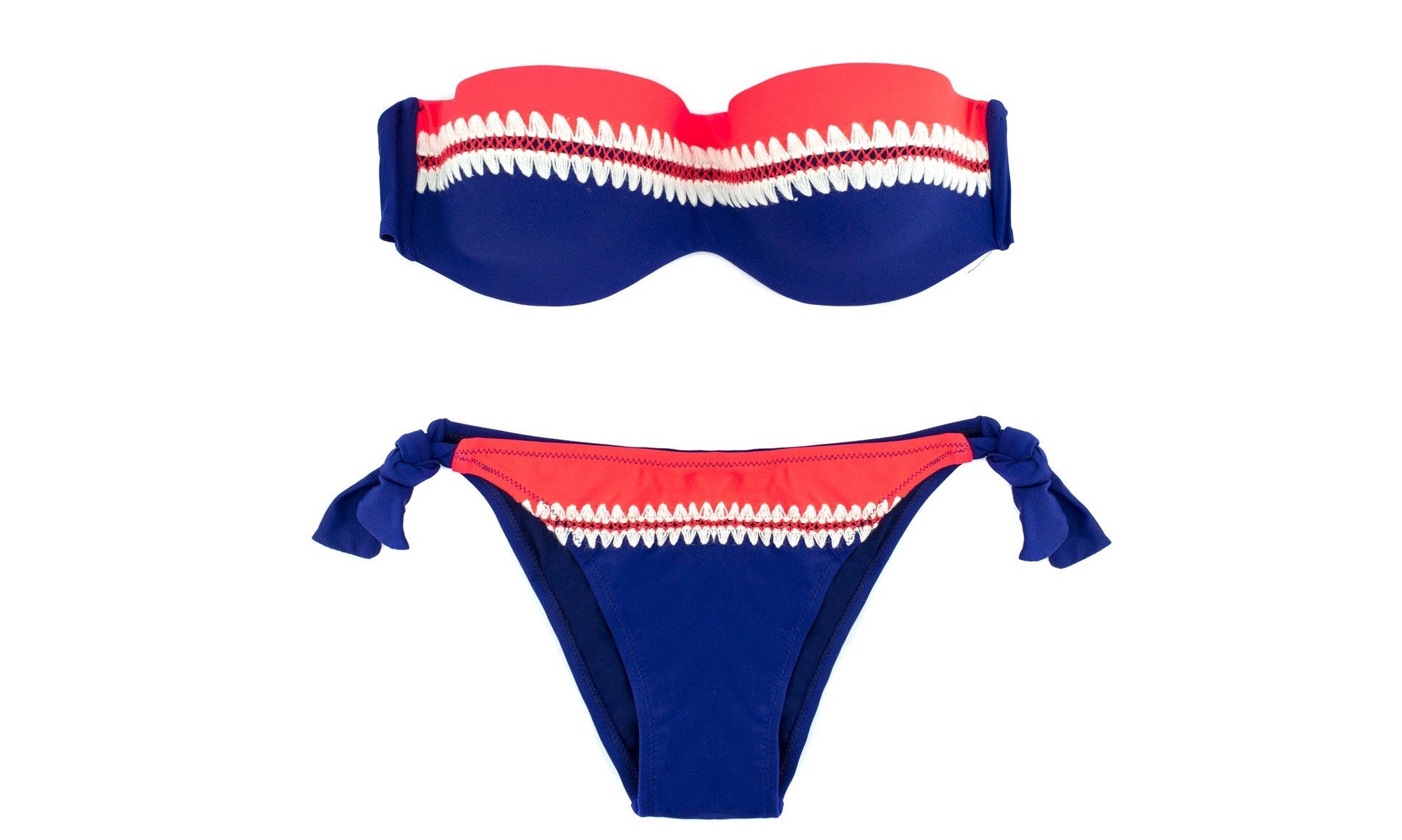 CY9923 Maillot de bain bikini rembourrés  mod. AURORA avec détails broderie