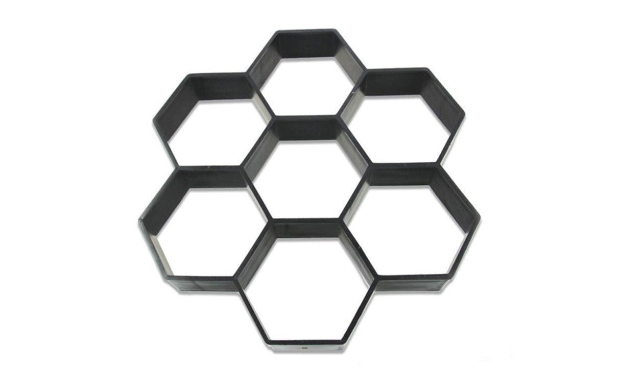 10757 Moule à pavé béton pour jardin mod. hexagonal taille 28 X 29 cm