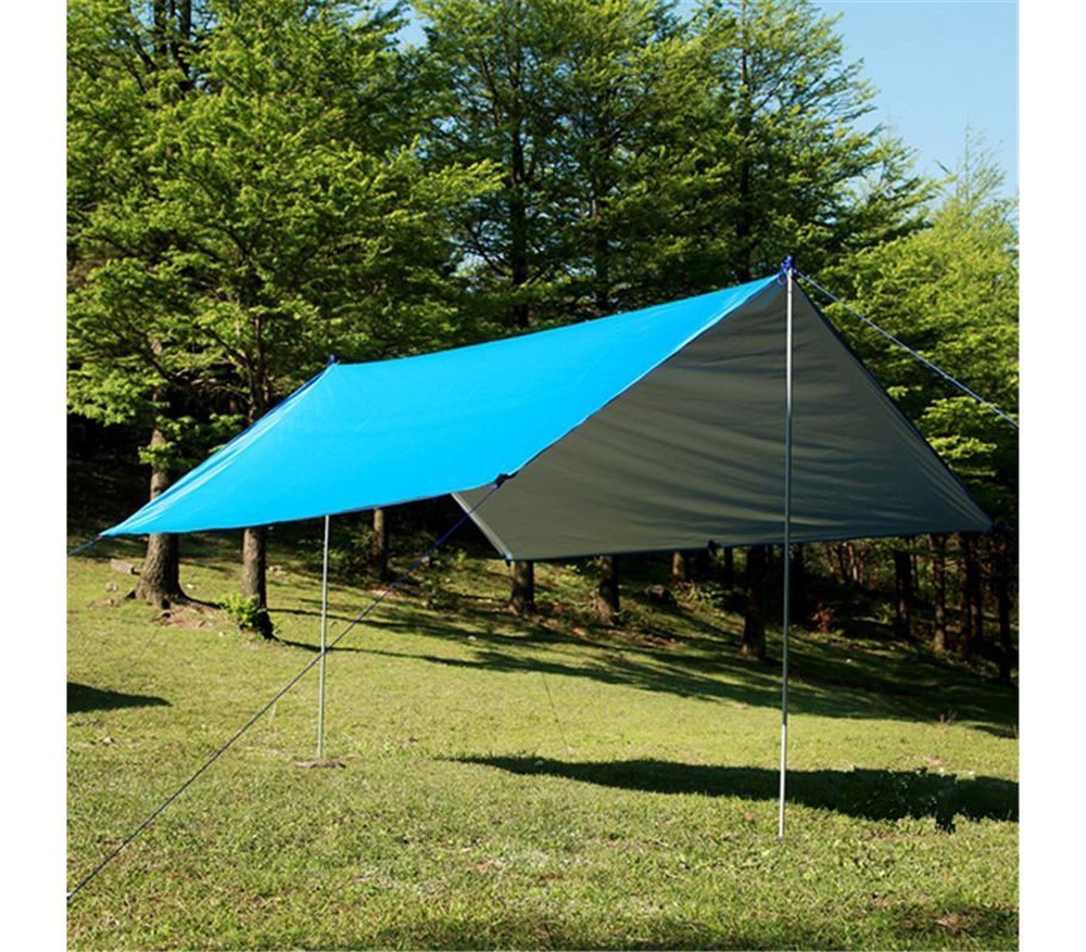 Tente de camping avec pare-soleil 10745  avec piquets et tirants