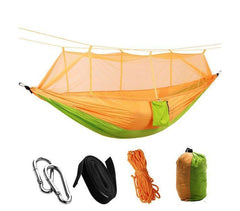 Kit hamac à suspension bicolore 10746 avec moustiquaire et poches multifonctions