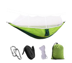Kit hamac à suspension bicolore 10746 avec moustiquaire et poches multifonctions