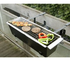 Barbecue universel 10756 pour balustrades de balcon 19x58x38 cm brasier