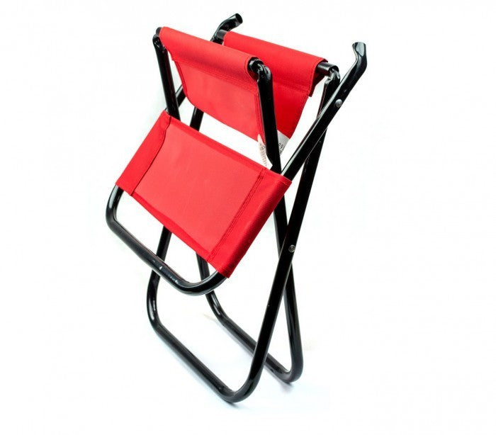 261682 Tabouret pliant EVERTOP pour camper ou pour la plage avec dossier