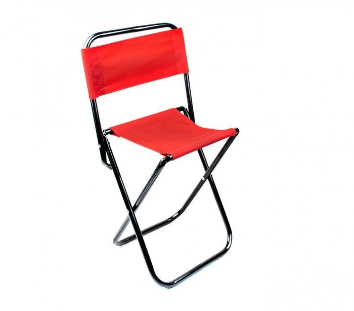 261682 Tabouret pliant EVERTOP pour camper ou pour la plage avec dossier