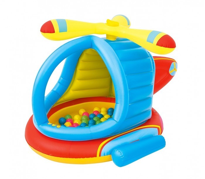 52217 Piscine à boules Play Center forme d'hélcopère, 50 boules 140x127x89cm