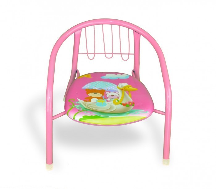 155352 Chaise enfant différente couleur en métal, + sifflet  15kg max 36x34x35cm