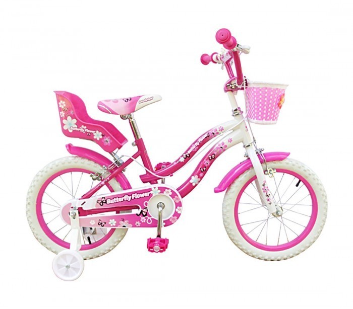 510149 Vélo BUTTERFLY FLOWER taille 14 vélos pour filles de 4 à 6 ans