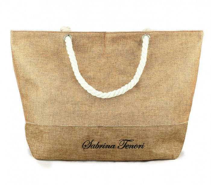 423110 Sac de plage Sabrina Tenori MIRANDY fantaisie bicolore avec anses