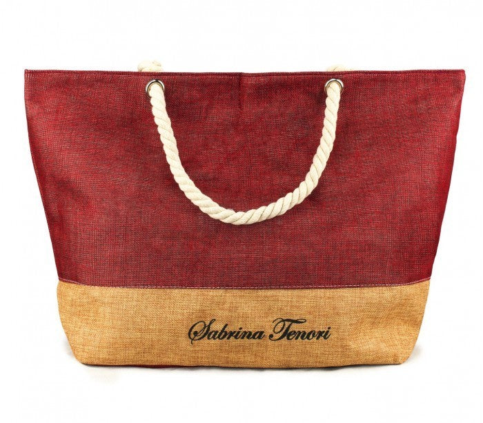 423110 Sac de plage Sabrina Tenori MIRANDY fantaisie bicolore avec anses