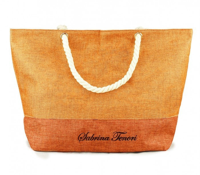 423110 Sac de plage Sabrina Tenori MIRANDY fantaisie bicolore avec anses