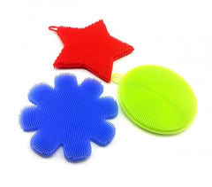 Set de 3 éponges en silicone BEST GRIP SPONGE avec picots, nettoyage en douceur