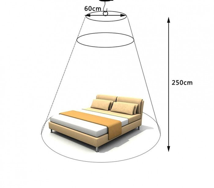 176740 Moustiquaire-rideaux pour lit 60 x 250 x 1200 cm EVEVERTOP