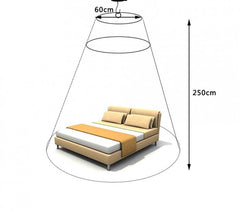176740 Moustiquaire-rideaux pour lit 60 x 250 x 1200 cm EVEVERTOP