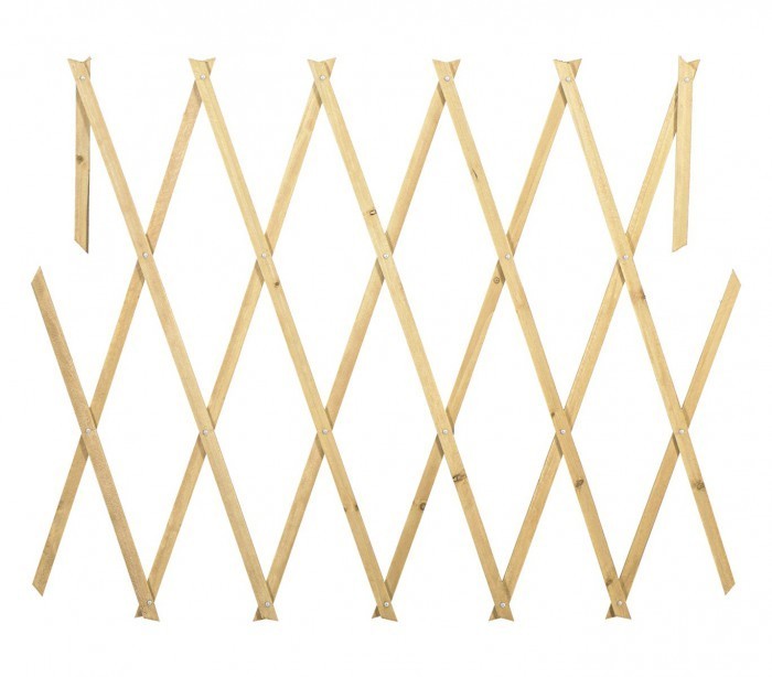 434037 Grille en bois extensible Welkhome 180x90 cmpour plante