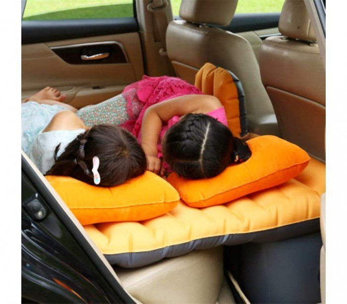 775310 Matelas de voiture gonflable avec pompe intégrée et 2 coussins