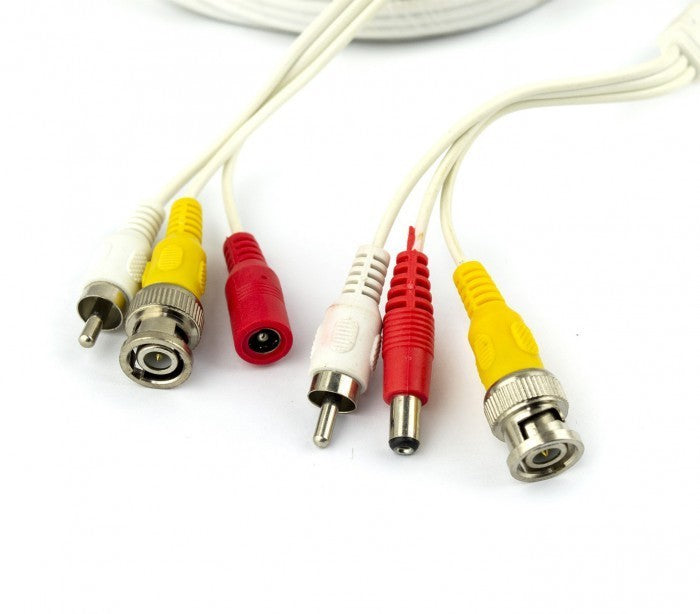 Câble pour le signal audio et vidéo des caméras BNC RCA 20 mètres