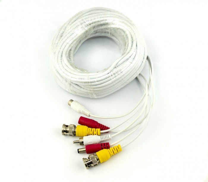 Câble pour le signal audio et vidéo des caméras BNC RCA 20 mètres