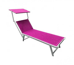 Chaise longue en aluminium avec parasol LUXURIOSA 180XX60X40 cm  couleur fushia
