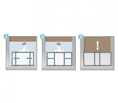 GES50AGSC STARKEN Moustiquaire 70x50 cm extensible jusqu'à 132cm