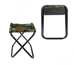 288351 Tabouret pliant EVERTOP camouflage 34 cm pour camping, mer ou plage