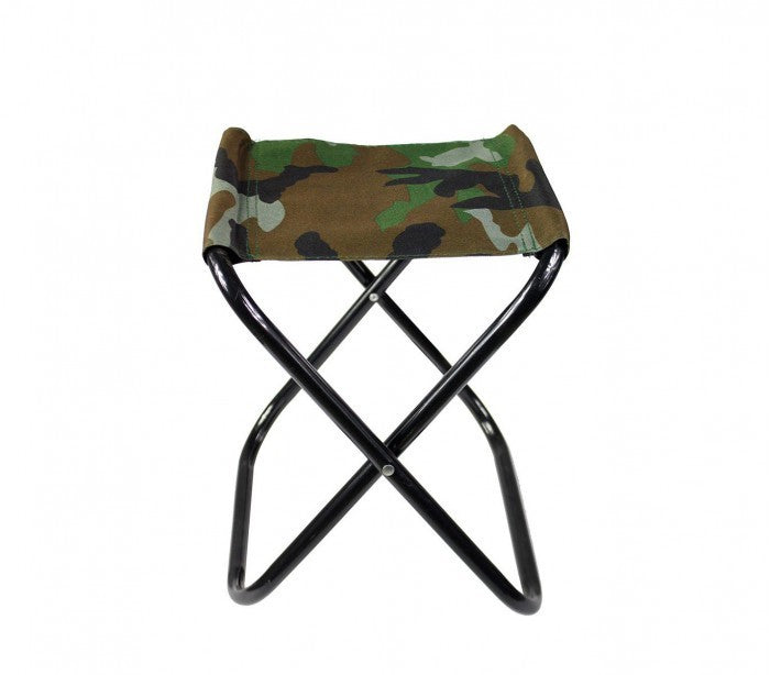 288351 Tabouret pliant EVERTOP camouflage 34 cm pour camping, mer ou plage